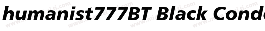 humanist777BT Black Condensed字体转换